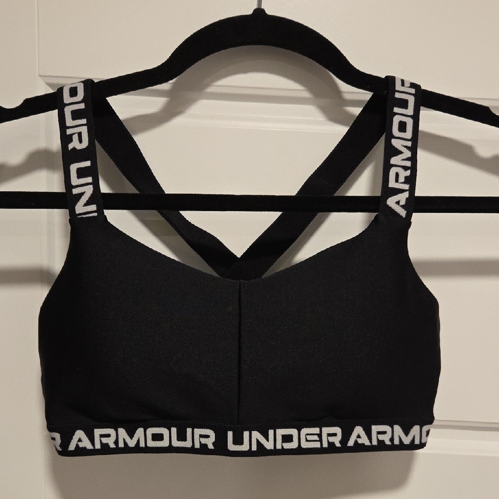 Under Armour Black Sports Bra with Logo Straps